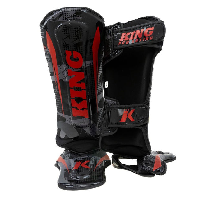 King Pro Boxing Schienbeinschoner Shogun - Schwarz/Rot