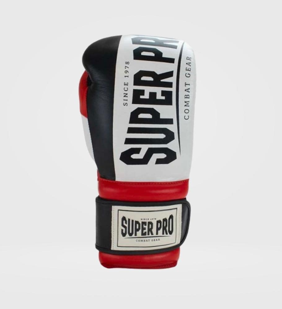 Super Pro Boxhandschuhe Bruiser - Schwarz/Rot/Weiss - The Fight Company Deutschland