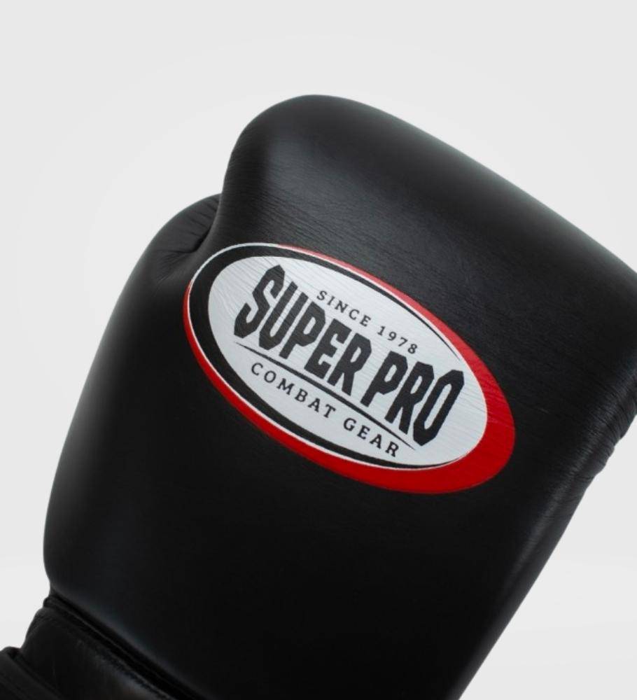 Super Pro Boxhandschuhe Thai Pro - Schwarz - The Fight Company Deutschland