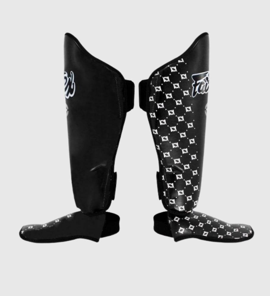 Fairtex Kickboks Scheenbeschermers SP5 - Zwart/Wit - The Fight Company Deutschland