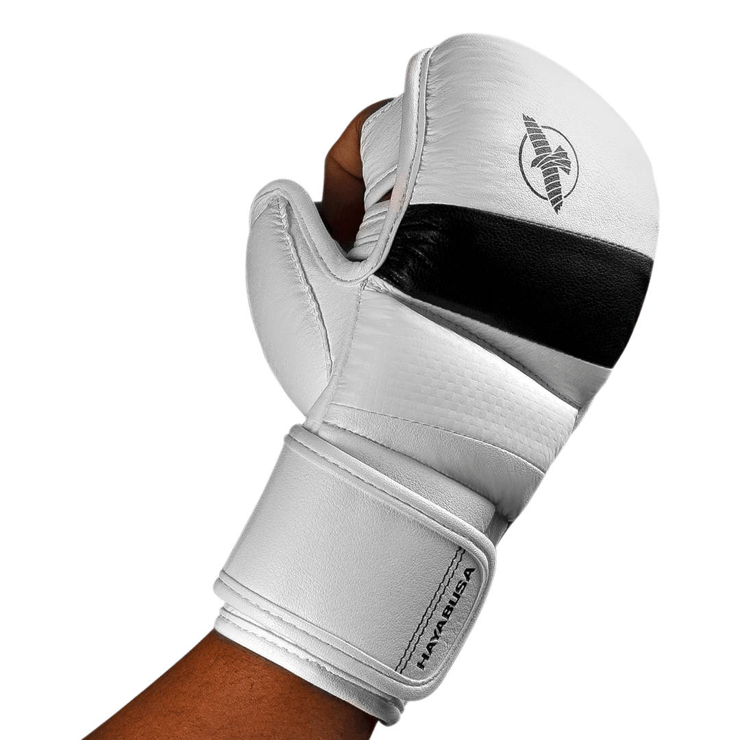 Hayabusa MMA-Sparringhandschuhe T3 Hybrid - Weiss/Schwarz