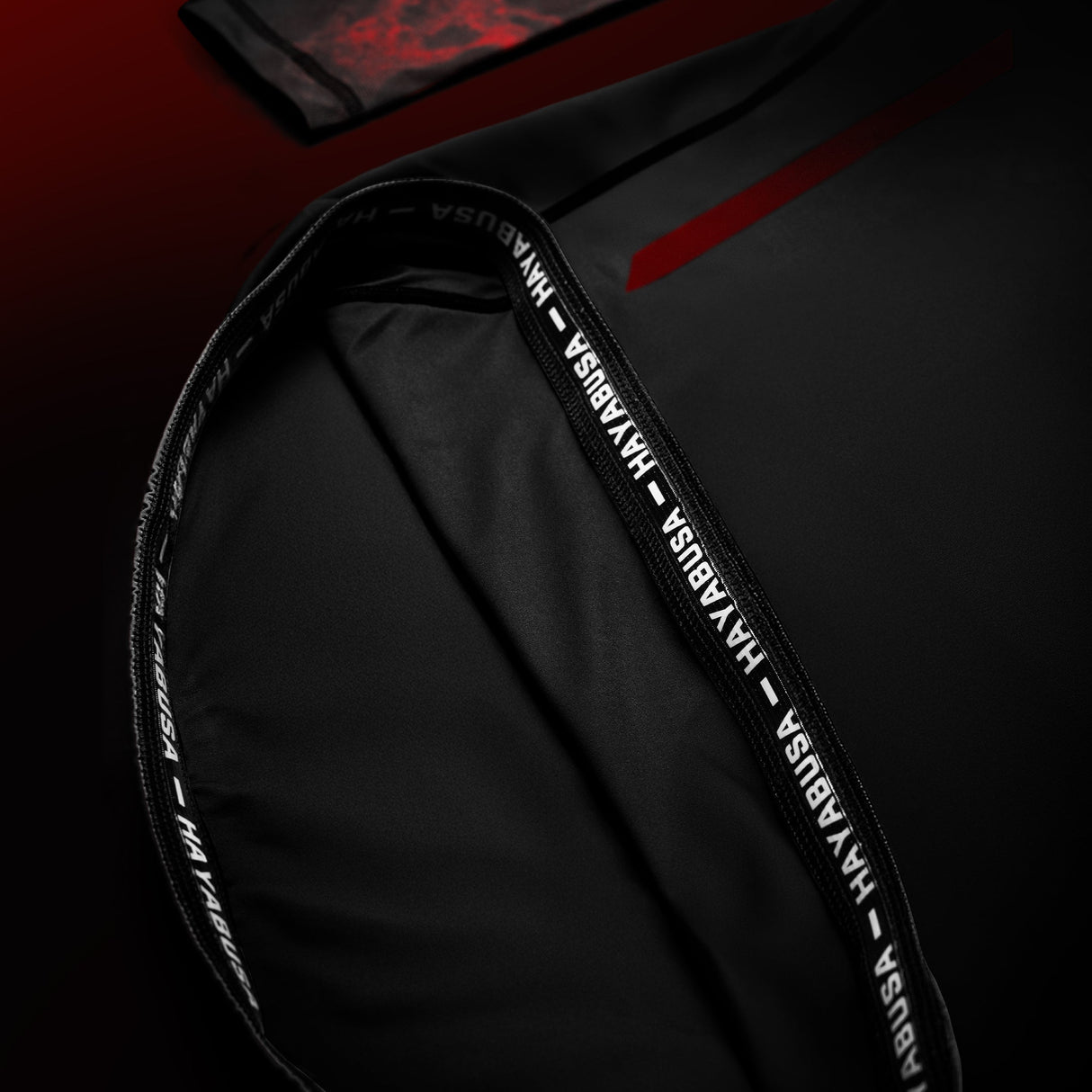 Hayabusa UFC BJJ Rashguard Langarm - Schwarz/Rot