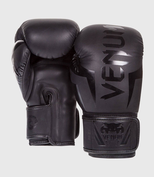 Venum Boxhandschuhe Elite - Schwarz/Schwarz - The Fight Company Deutschland