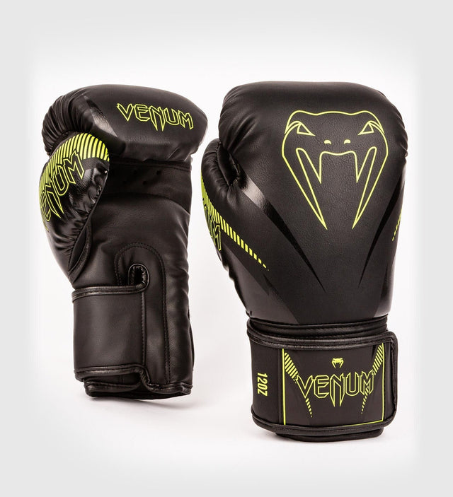 Venum (Kick)Bokshandschoenen Impact - Zwart/Neo Geel - (Kick)Bokshandschoenen