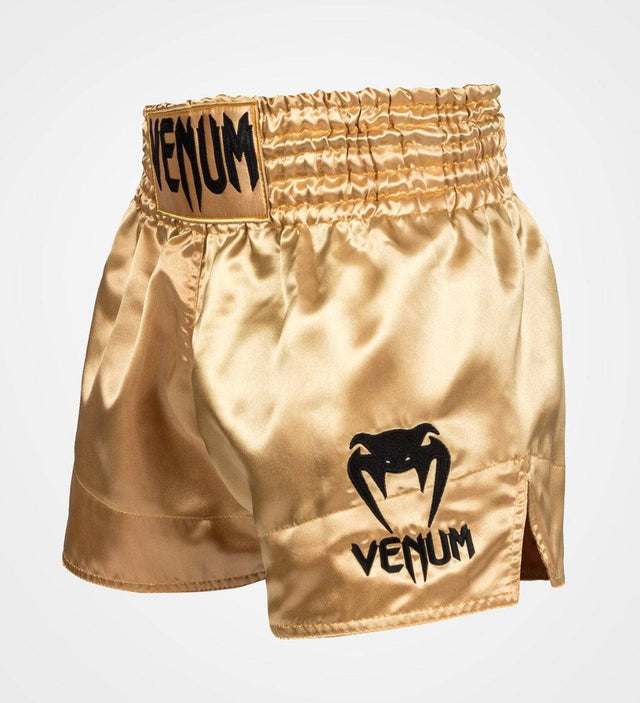 Venum Muay Thai Shorts Classic - Gold/Schwarz - The Fight Company Deutschland