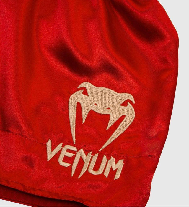 Venum Muay Thai Shorts Classic - Rot/Gold - The Fight Company Deutschland