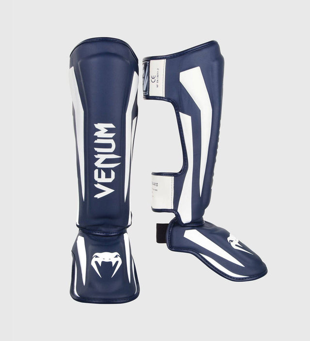 Venum Schienbeinschoner Elite - Navy Blau/Weiss - The Fight Company Deutschland