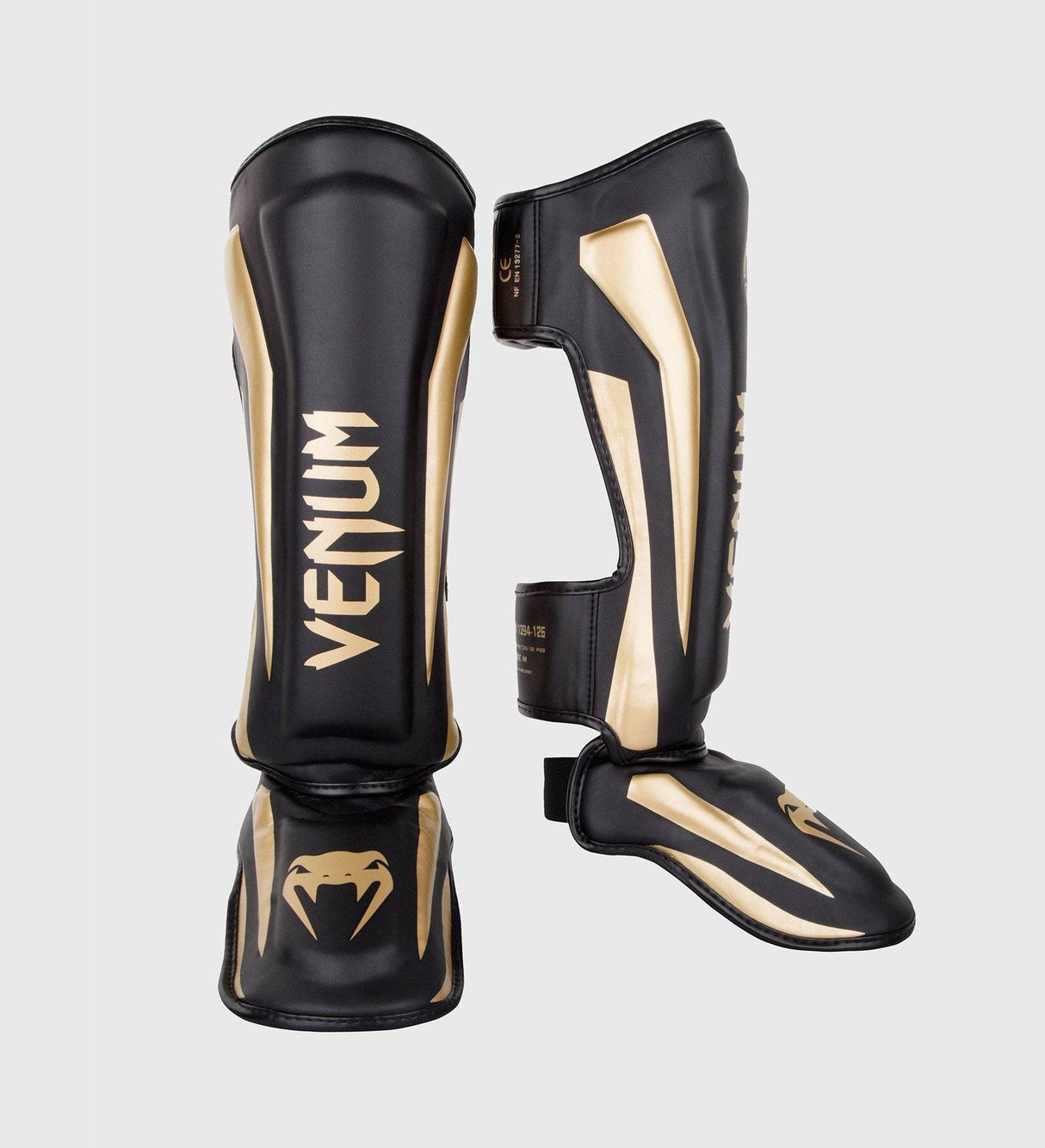 Venum Schienbeinschoner Elite - Schwarz/Gold - The Fight Company Deutschland