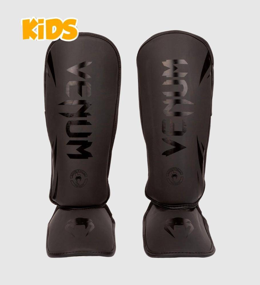 Venum Schienbeinschoner Challenger Kids - Schwarz/Schwarz - The Fight Company Deutschland