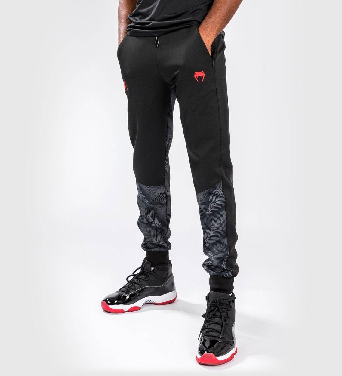 Venum Jogginghosen Phantom - Schwarz/Grau/Rot - The Fight Company Deutschland