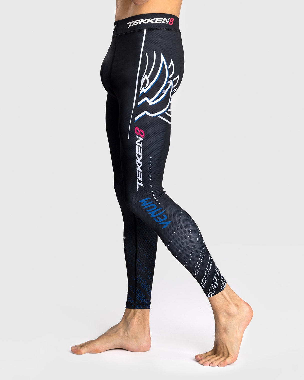 Venum x TEKKEN 8 Spats - Jin Kazama - Blauw/Zwart/Wit