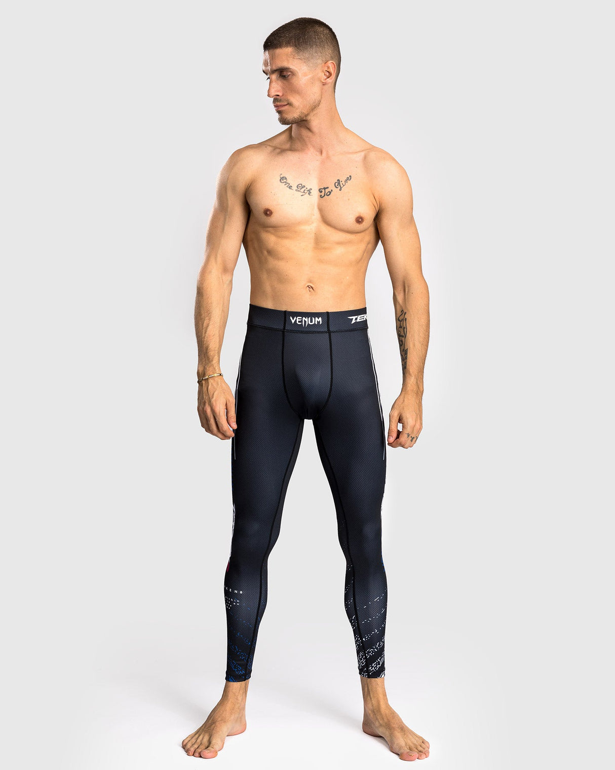 Venum x TEKKEN 8 Spats - Jin Kazama - Blauw/Zwart/Wit