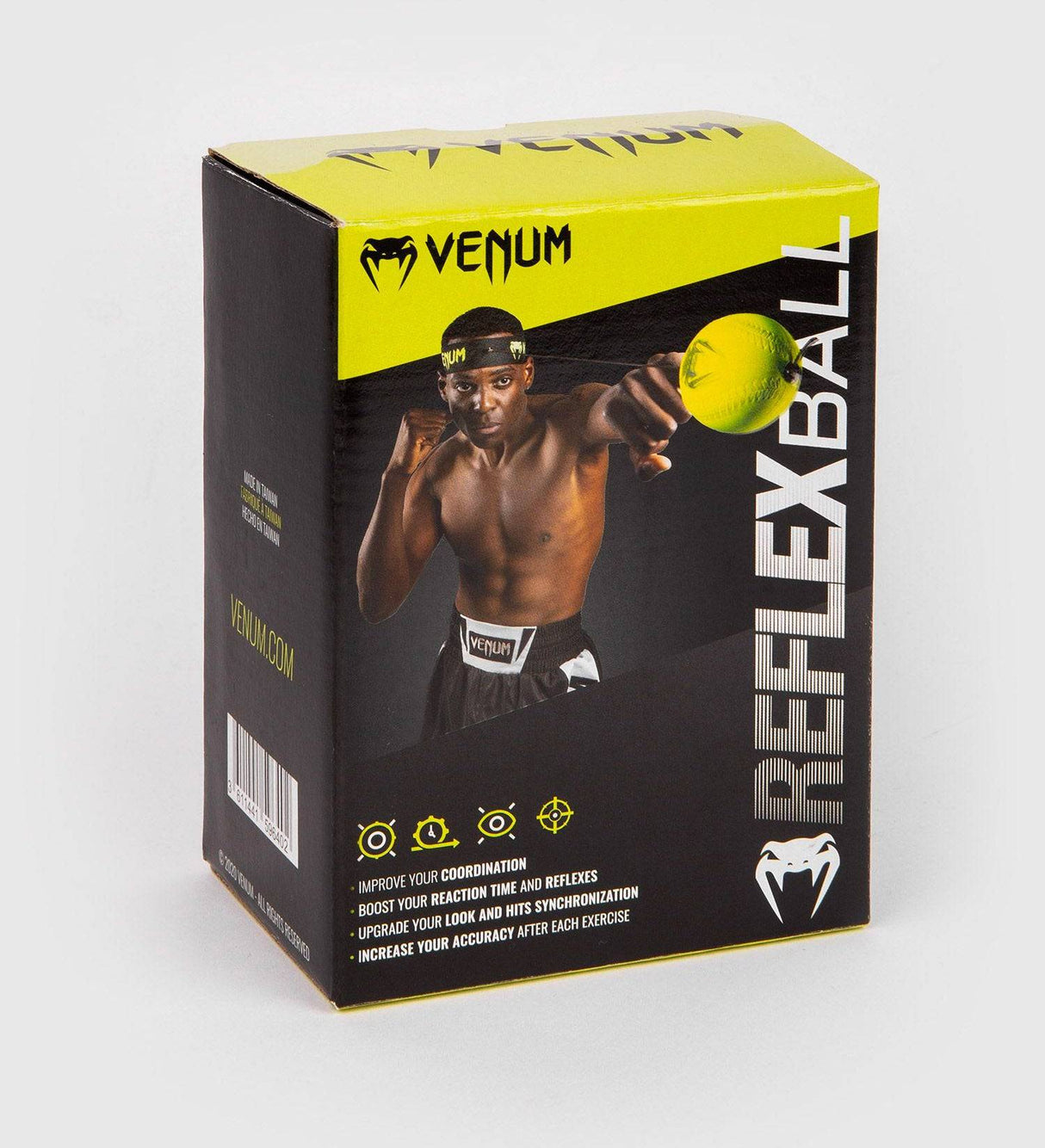Venum Reflex Bal - Schwarz/Neon Gelb - The Fight Company Deutschland