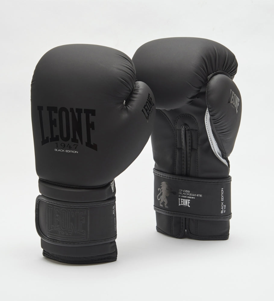 Leone Boxhandschuhe GN059 - Schwarz/Schwarz - The Fight Company Deutschland