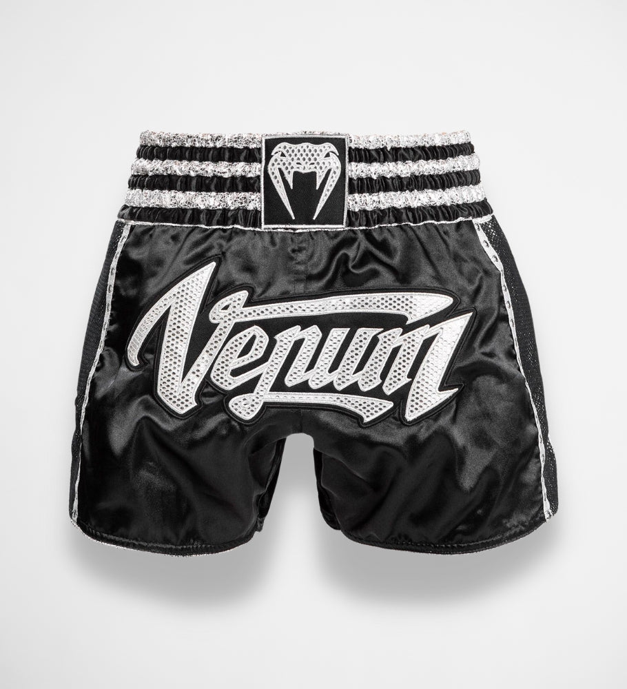 Venum Muay Thai Shorts Absolute 2.0 -Schwarz/Silber - The Fight Company