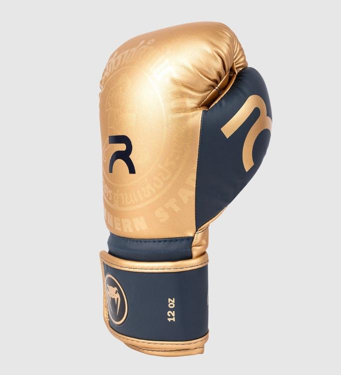 Venum X Rajadamnern Boxhandschuhe - Gold/Blau - The Fight Company