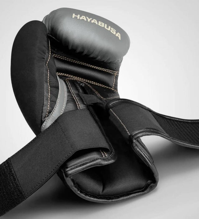 Hayabusa (Kick)Bokshandschoenen T3 - Grijs/Zwart - The Fight Company