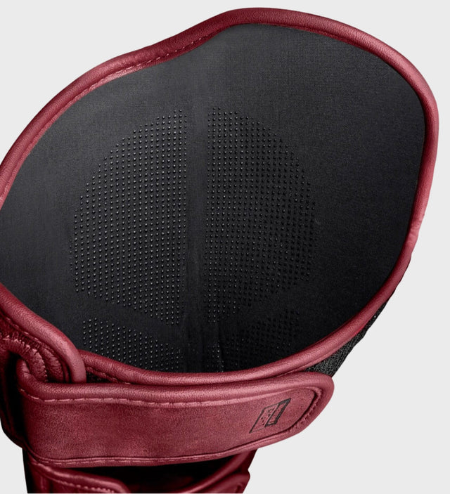 Hayabusa Kickboks Scheenbeschermers T3 LX - Bordeaux Rood - The Fight Company