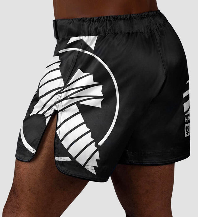 Hayabusa MMA Broekje Icon - Zwart/Wit - The Fight Company