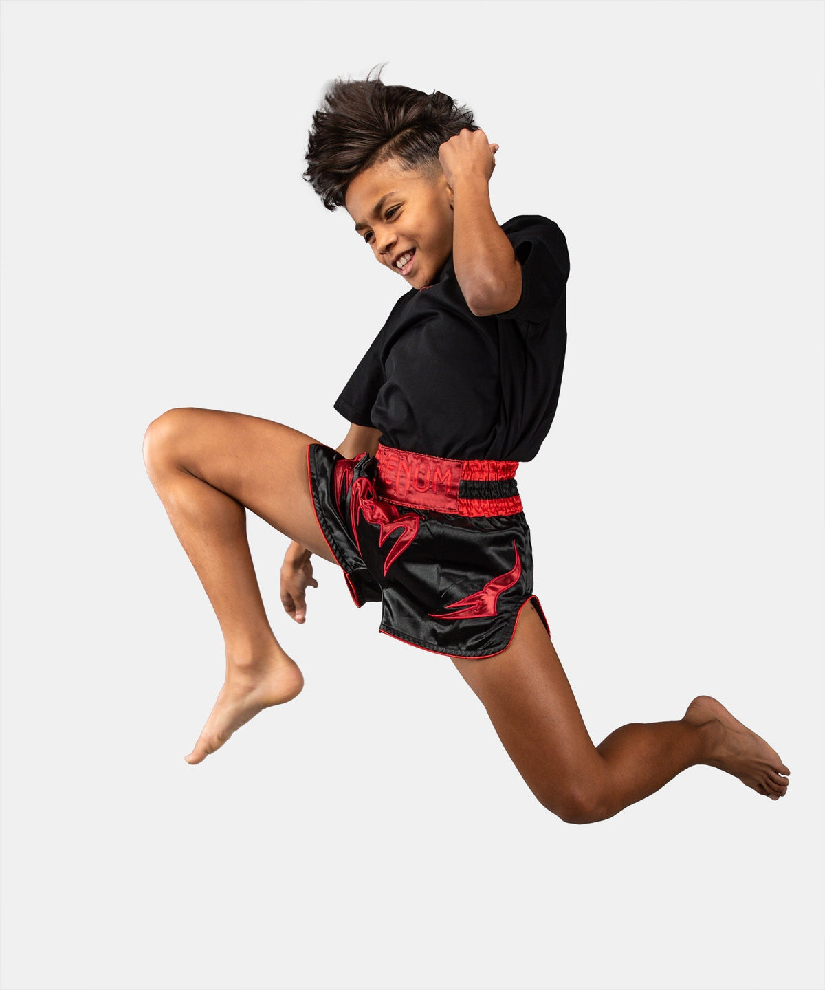 Venum Muay Thai Shorts Attack Kinder - Schwarz/Rot