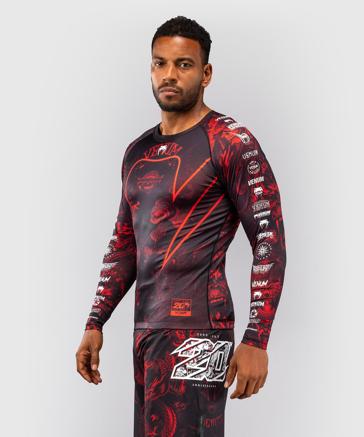 Venum Rashguard 20th Anniversary Lange Ärmel - Schwarz/Rot