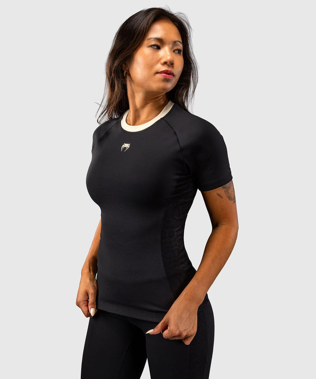 Venum Rashguard Viper Kurzarm Damen - Schwarz