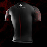 Hayabusa x UFC BJJ Rashguard Kurzarm - Schwarz/Rot