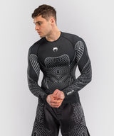 Venum Rashguard Midnight Fury Lange Mouwen - Schwarz/Grau/Silber