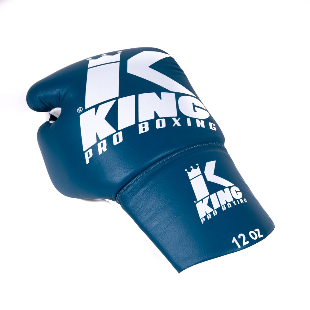 King Boxhandschuhe BG2 mit Schnürung - Blau/Weiss