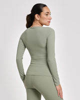 Caged Long Sleeves Aspire – Salbeigrün