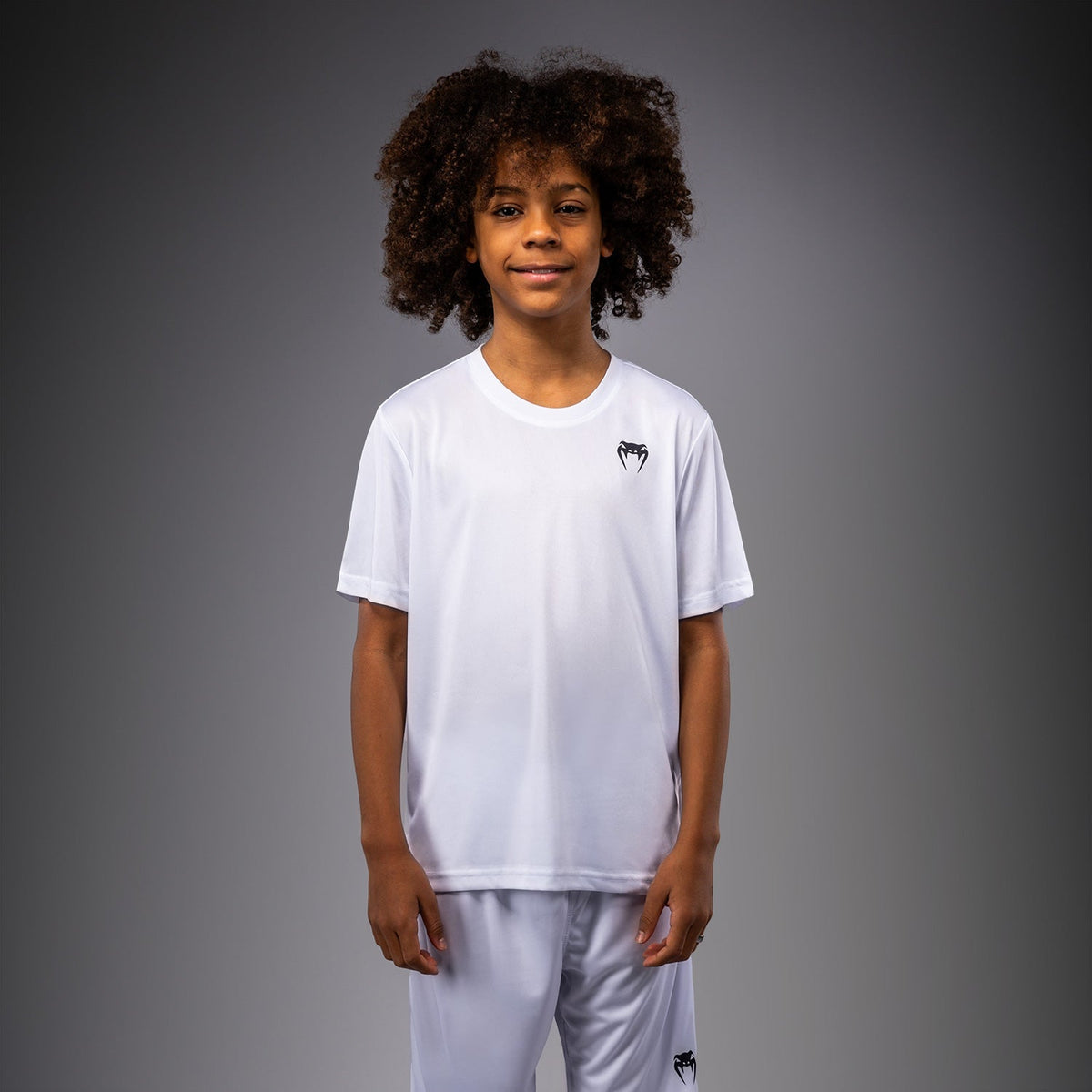 Venum T-Shirt Lineup Kurzarm Kinder – Weiß/Schwarz