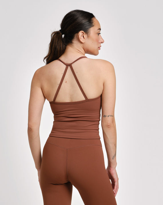Caged Tank Top Aspire - Mokka