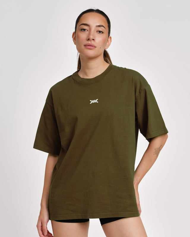 Caged T-Shirt „CBU” – Kaki Grün