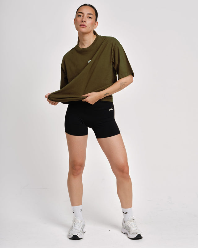 Caged T-Shirt „CBU” – Kaki Grün