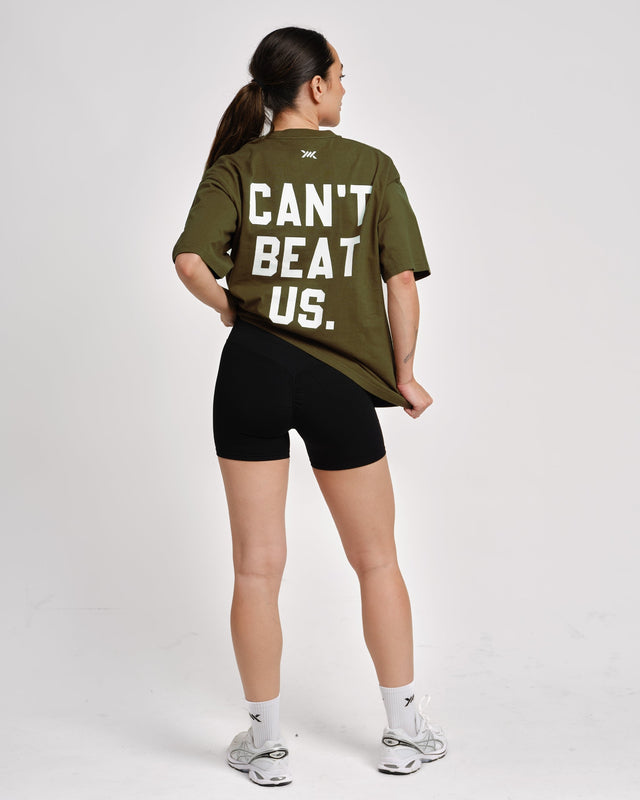 Caged T-Shirt „CBU” – Kaki Grün