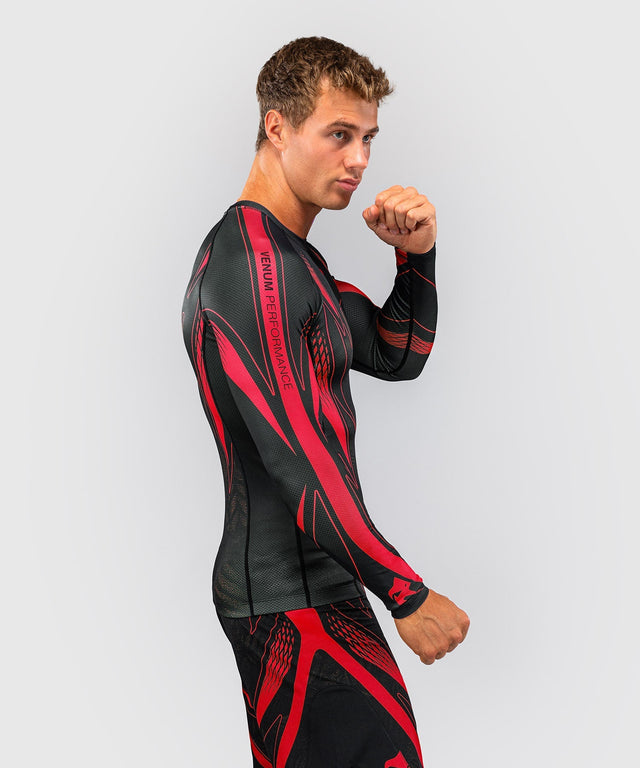 Venum Rashguard Amazonia Reborn Lange Ärmel - Schwarz/Rot