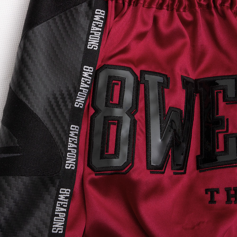 8 WEAPONS Muay Thai Shorts Carbon - Rot