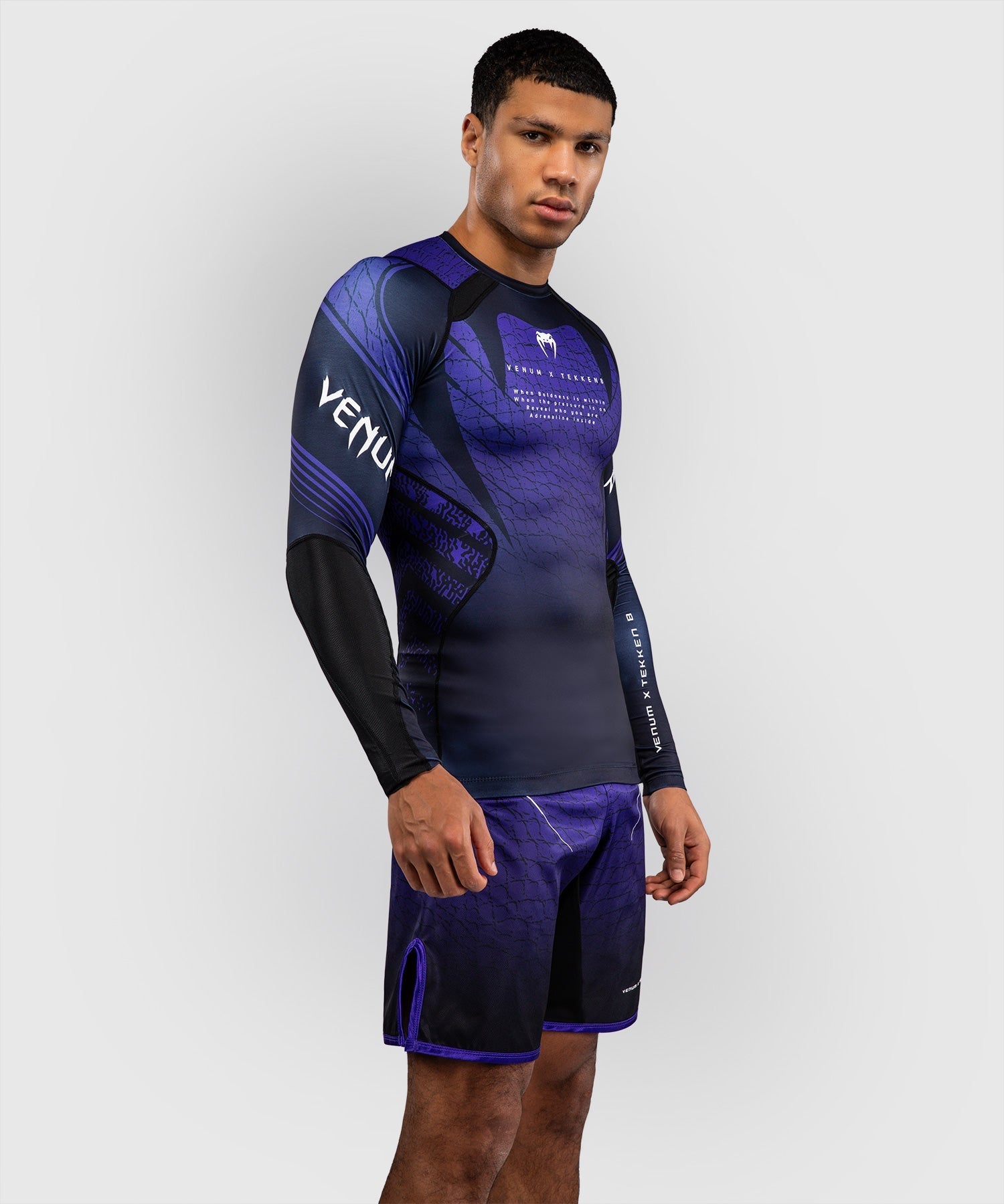 Venum Rashguard x TEKKEN 8 Kazuya Lange Ärmel - Schwarz/Lila