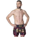 8 WEAPONS Muay Thai Shorts Naga - Schwarz/Rot