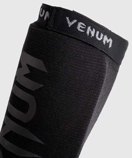 Venum Kontact Schienbeinschoner ohne Fuss – Schwarz/Schwarz