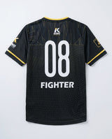 King Pro Boxing T-Shirt Dry-Fit ‚08‘ – Schwarz/Gelb