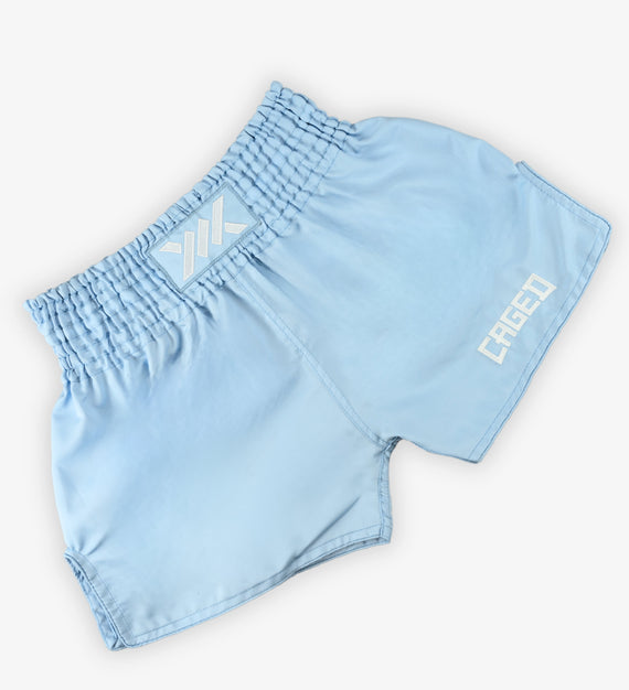Caged Classic Muay Thai Shorts - Hellblau