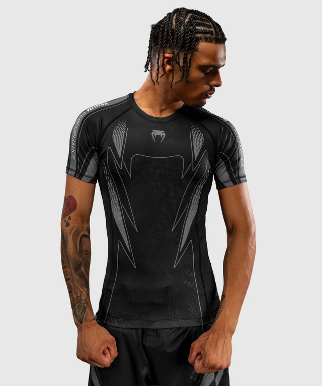 Venum Rashguard Amazonia Reborn Kurzarm - Schwarz/Grau