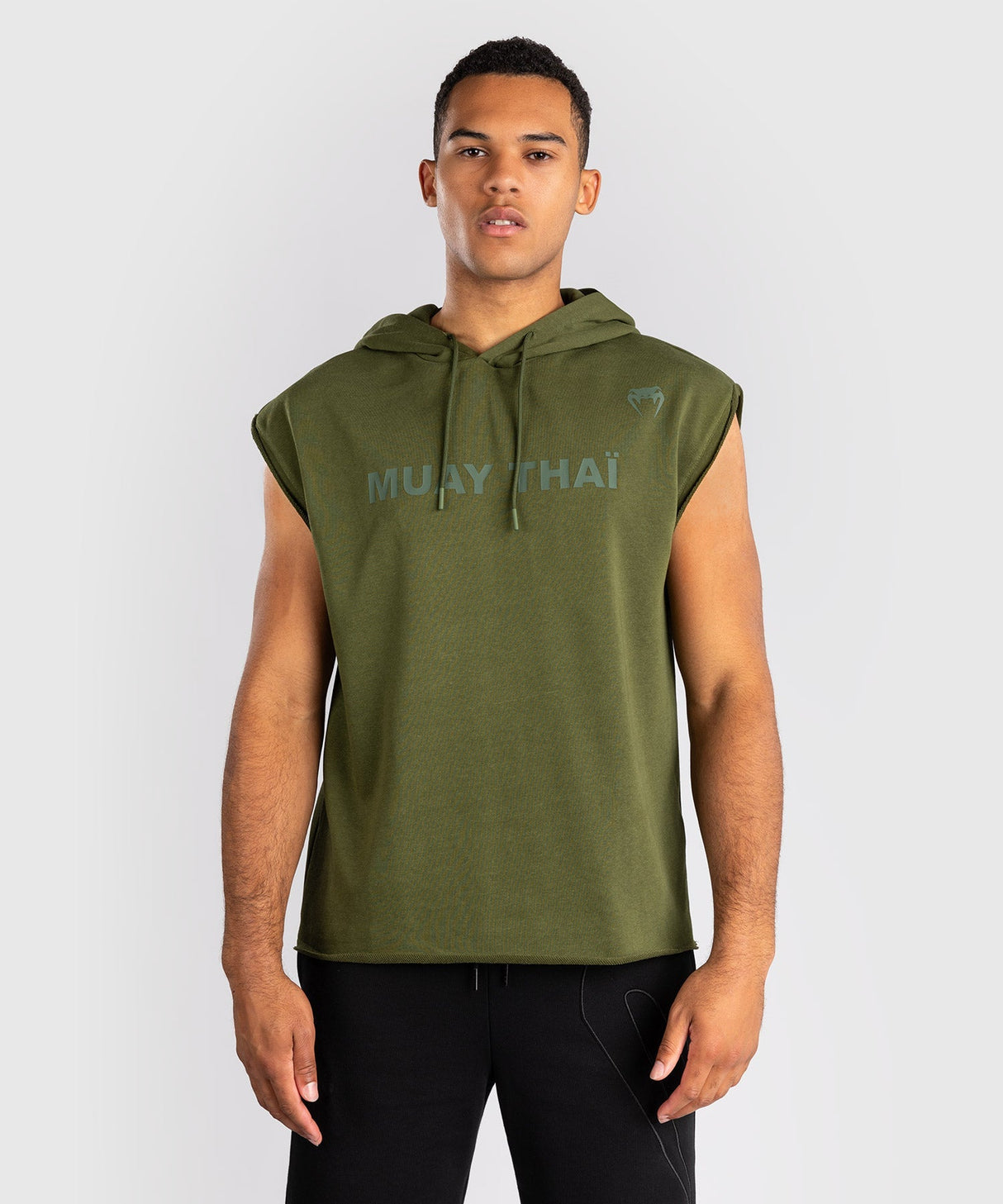 Venum Hoodie Muay Thai VT Ärmellos - Militärgrün