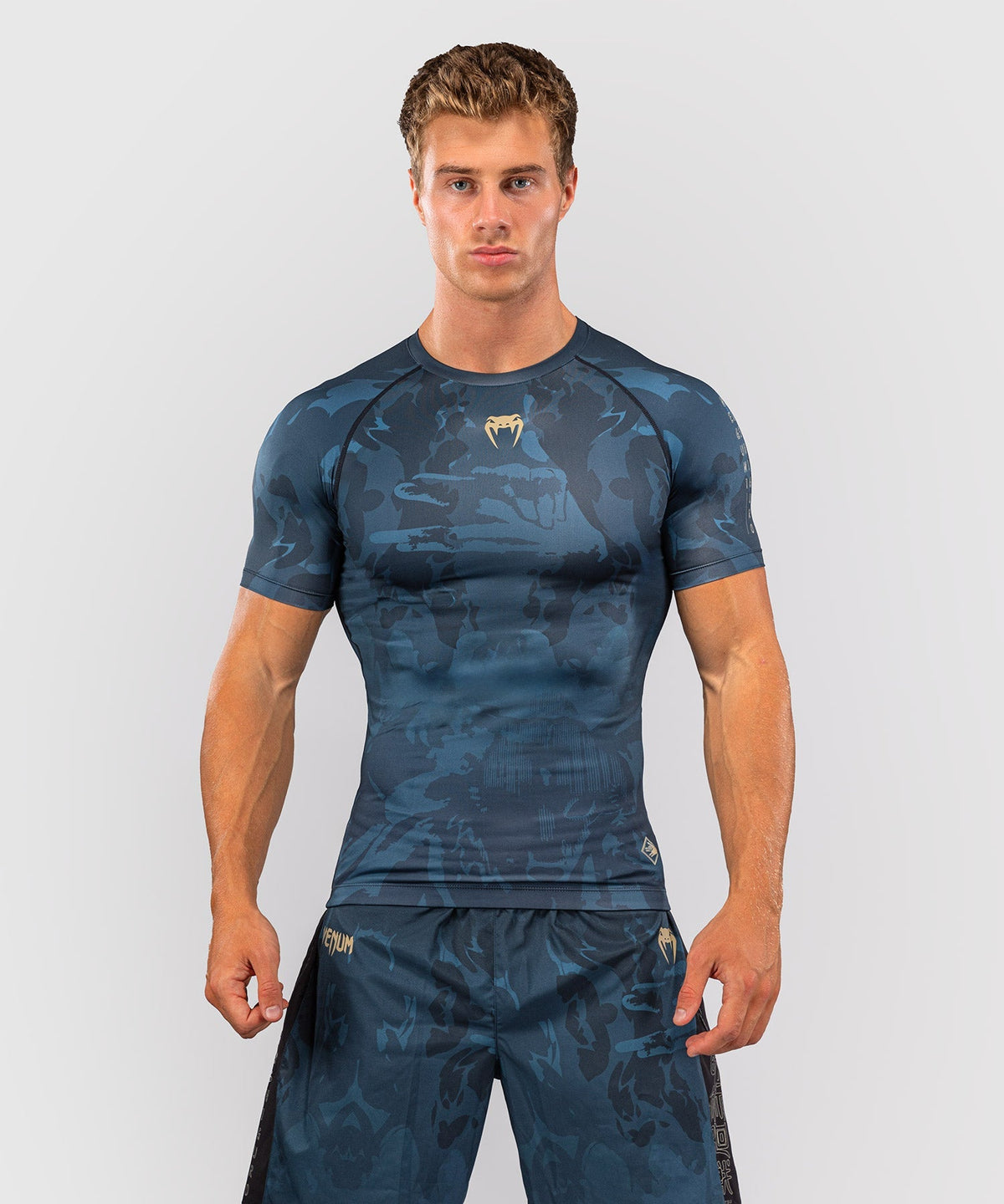Venum Rashguard Fushiguro Kurzarm - Blau