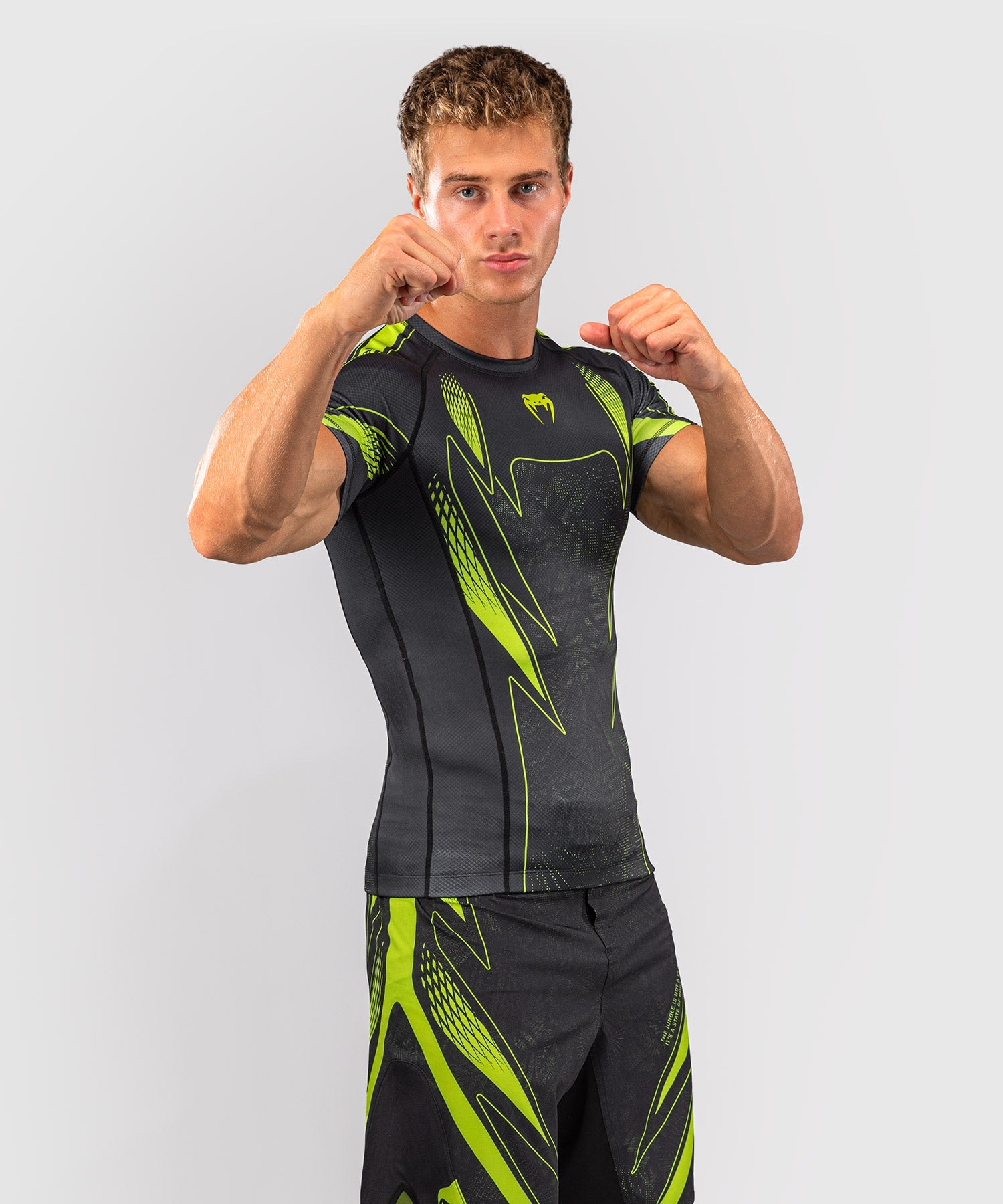 Venum Rashguard Amazonia Reborn Kurzarm - Schwarz/Grün