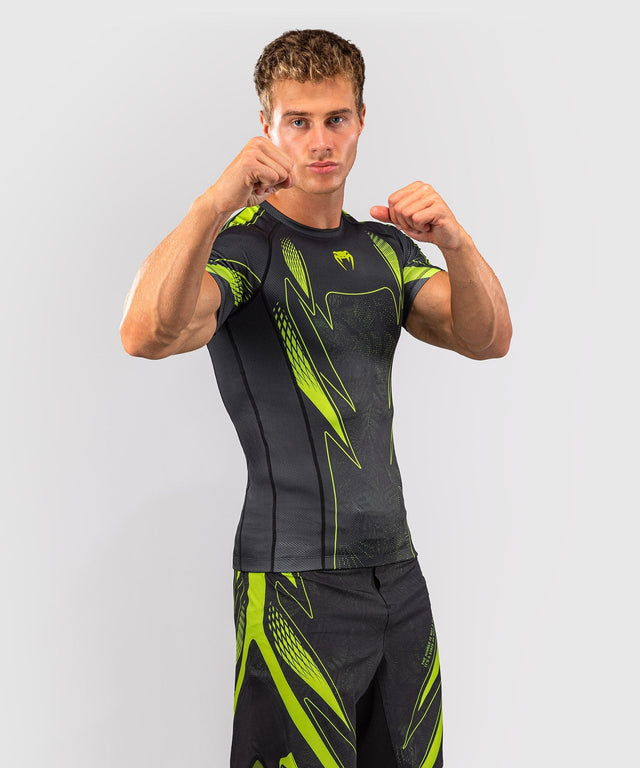 Venum Rashguard Amazonia Reborn Kurzarm - Schwarz/Grün