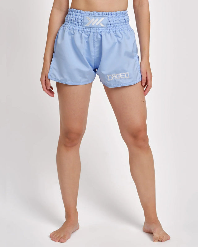 Caged Classic Muay Thai Shorts - Hellblau