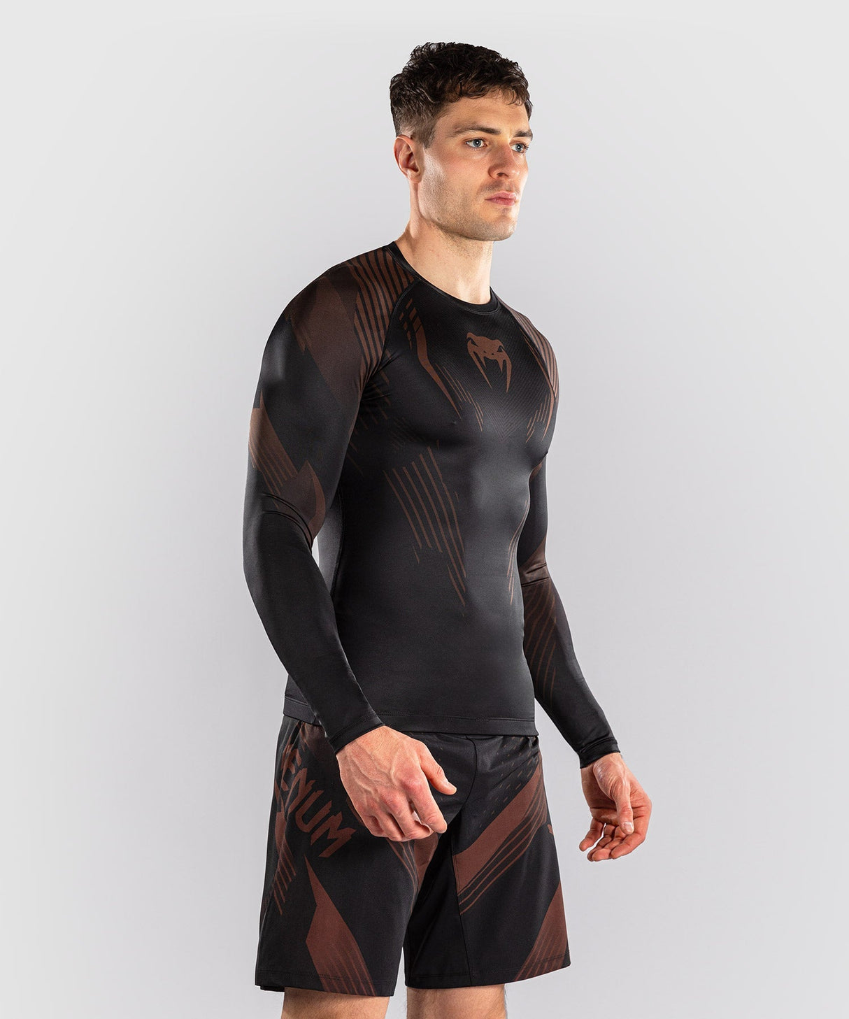 Venum Rashguard No-Gi 6.0 Lange Ärmel – Schwarz/Braun