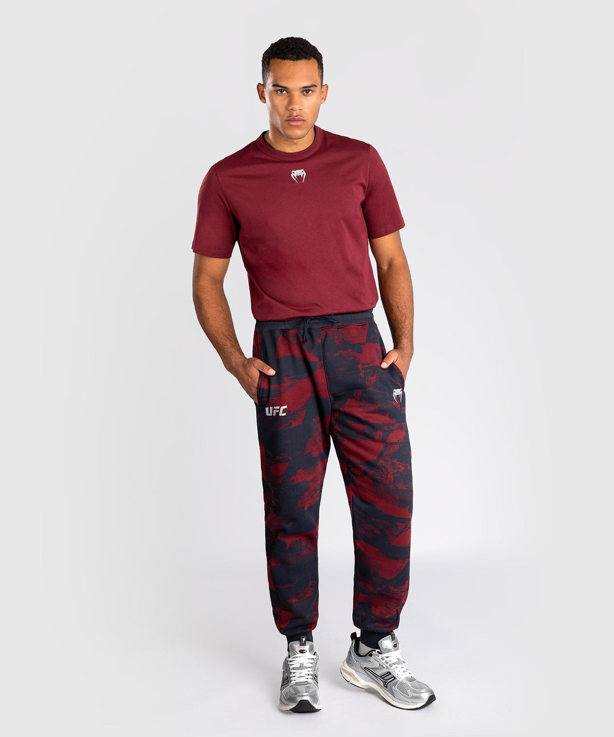 Venum UFC Trainingshose Zenith - Marineblau/Bordeaux/Silber